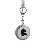 Horse Head Aroma Locket Necklace, 30mm size