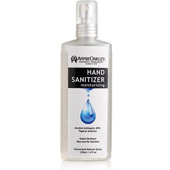 Hand Sanitizer 80% Alcohol.<br />Moisturizing-Unscented-Refillable<br>Liquid Rub. Natural Spray 4 fl oz