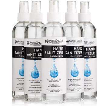 Home & Office Pack (5 pcs) SAVE 5%<br>Hand Sanitizer 80% Alcohol.<br>Moisturizing. Unscented. Liquid Rub. Splash / Natural Spray 8 oz<br>Total 40 fl oz (5 pcs)